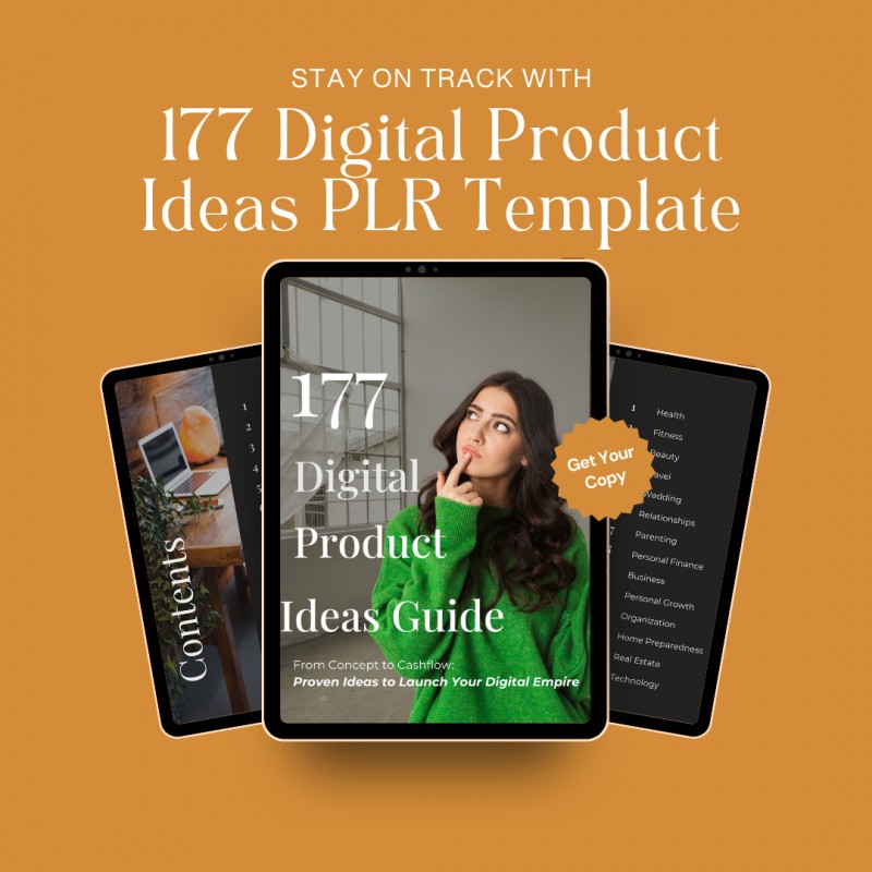 177 DIGITAL PRODUCTS IDEAS GUIDE PLR TEMPLATE