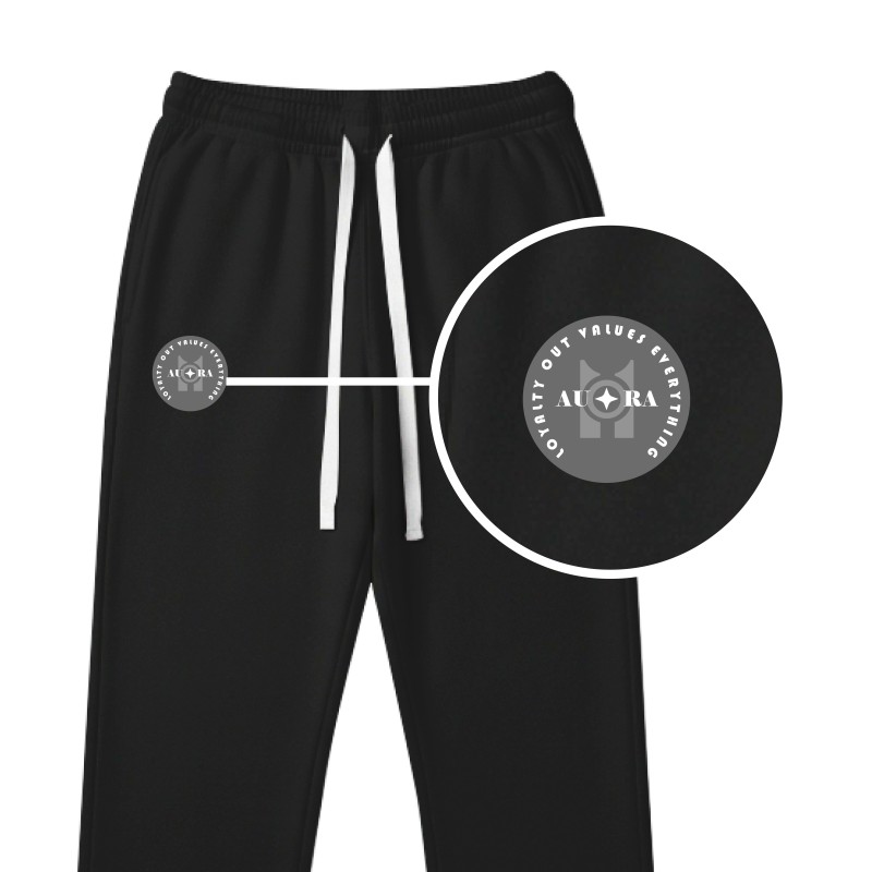 HALO 4 ANGELS LOVE & AURA ORIGINAL:  BLACK SWEATPANTS