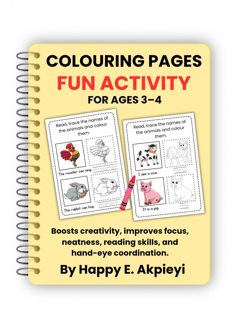 COLOURING PAGES FUN ACTIVITY FOR AGES 3-4
