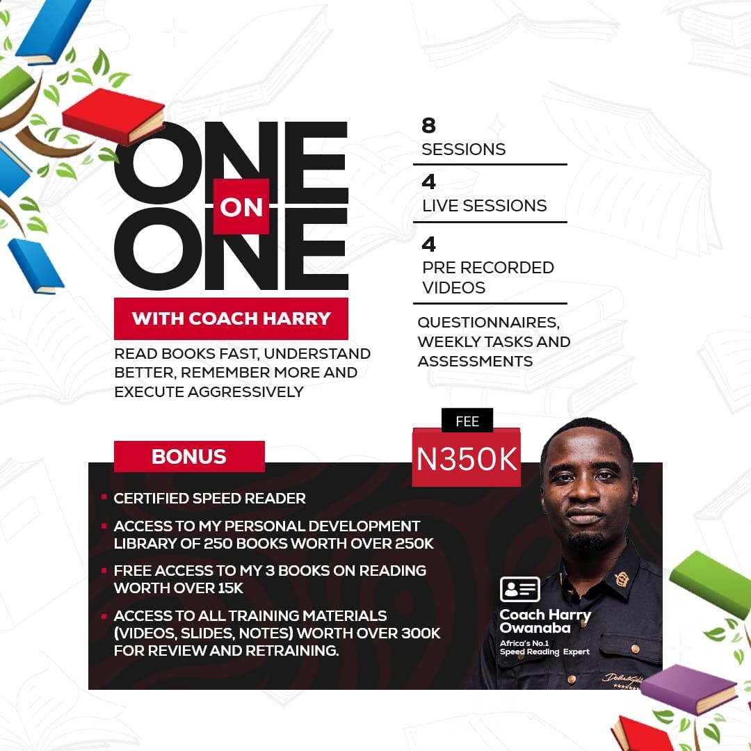 One on One Speed Reading Program with Coach Harry