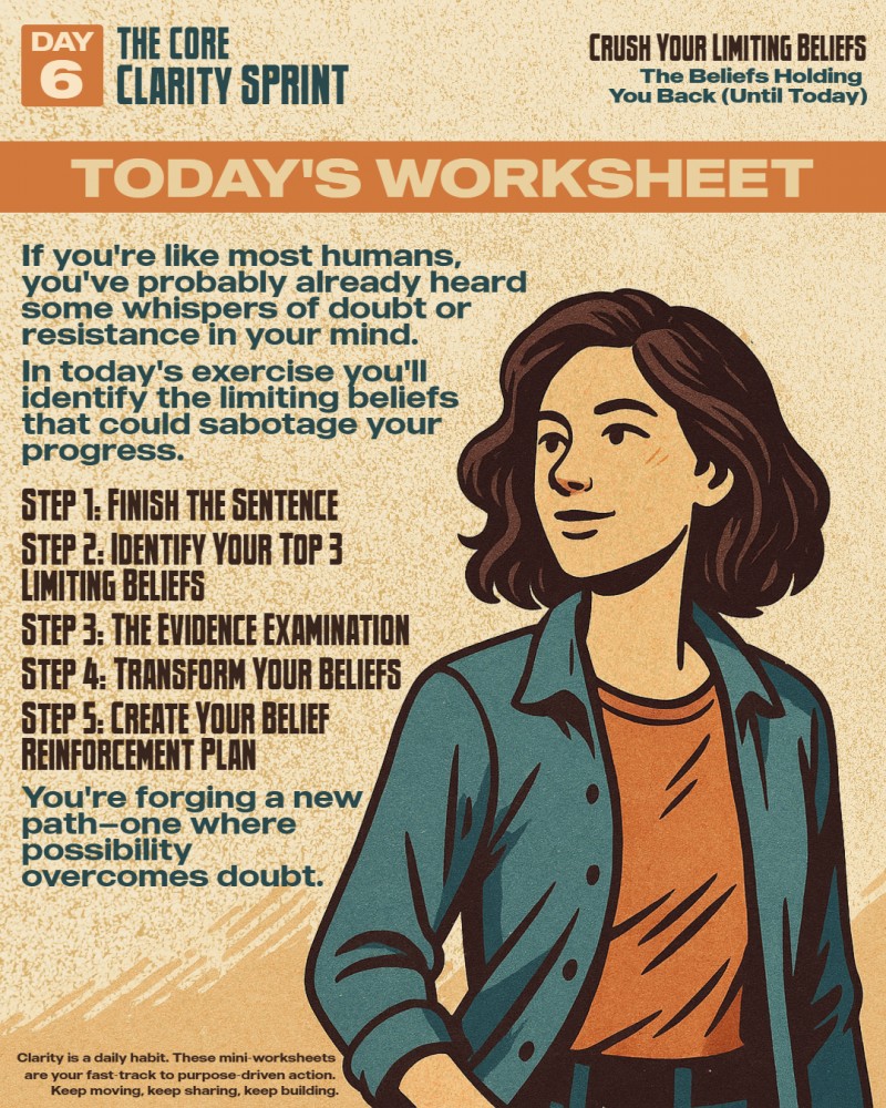 TCCS Day 6 Worksheet -🚫 Crush Your Limiting Beliefs