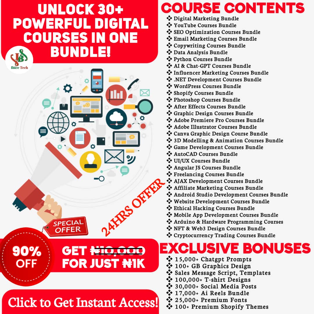 30+ Digital Skills Mega Bundle + Exclusive Bonuses