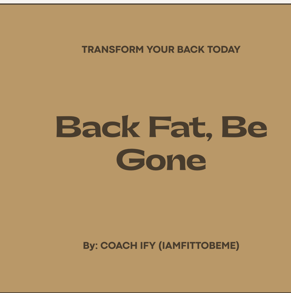HOW TO GET RID OF BACK FAT