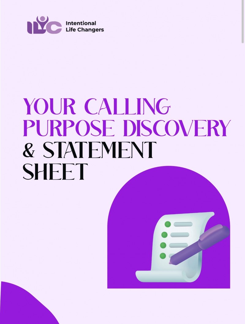 Your Calling, Purpose Discovery & Statement Sheet