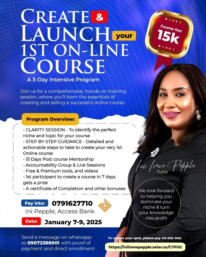 CREATE AND LAUNCH YOUR ONLINE COURSE