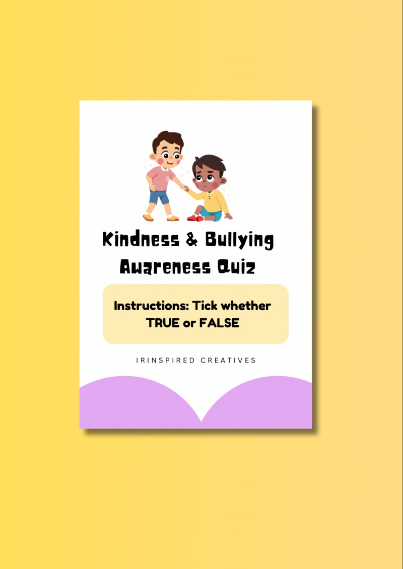 True or False Simple Worksheet on Kindness and bullying