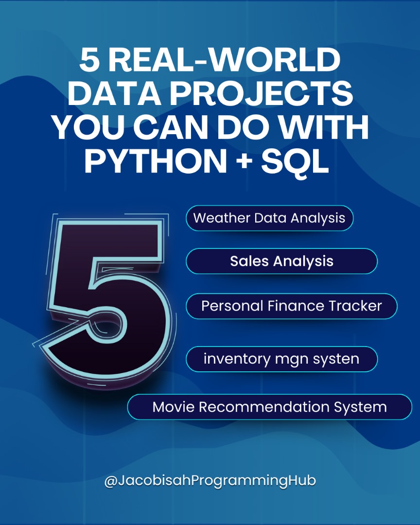 FREE 5 Real-World Data Projects You Can Do with Python + SQL (Even as a Beginner)
