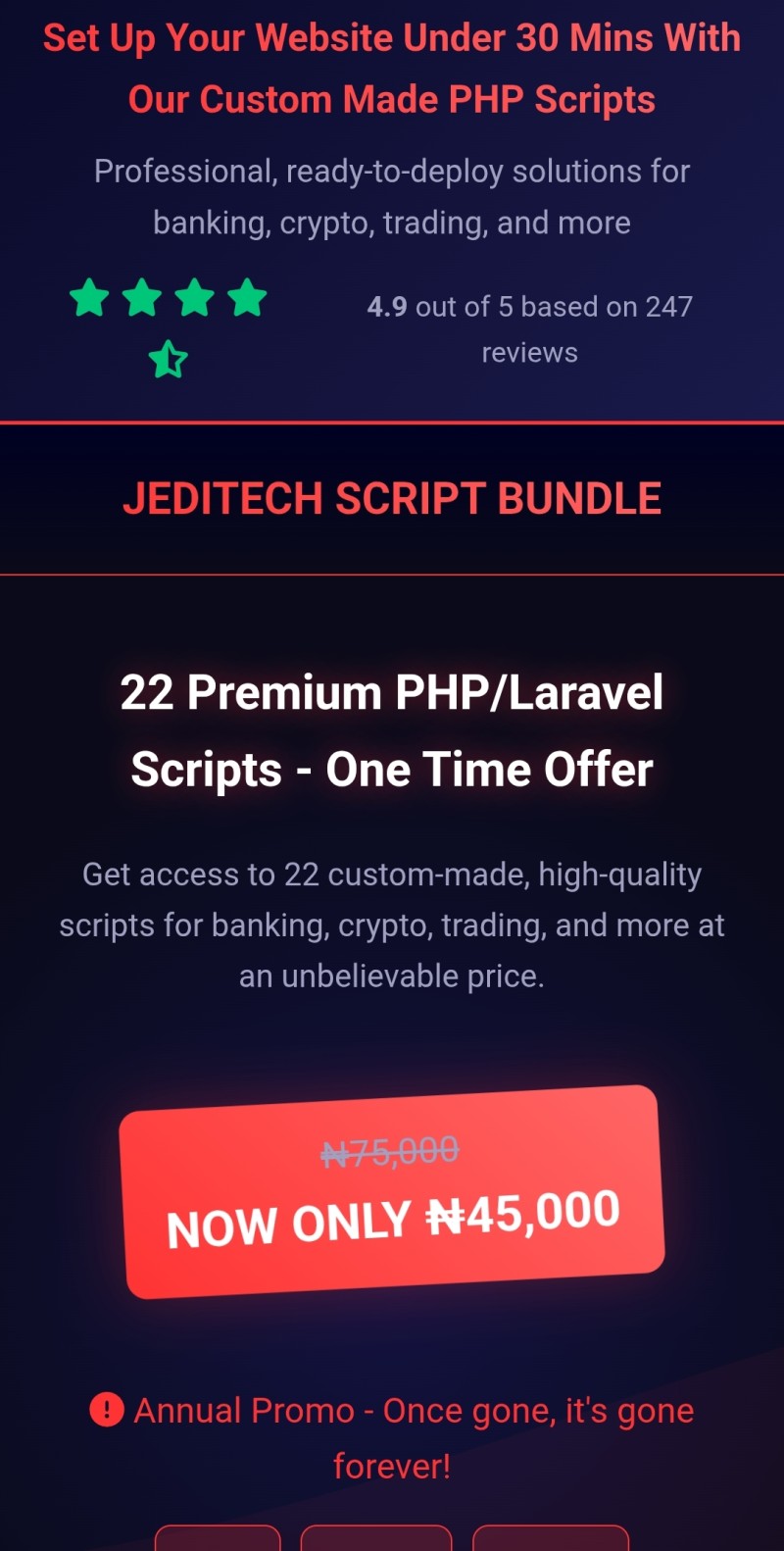 22 Premium PHP/Laravel Scripts - One Time Offer