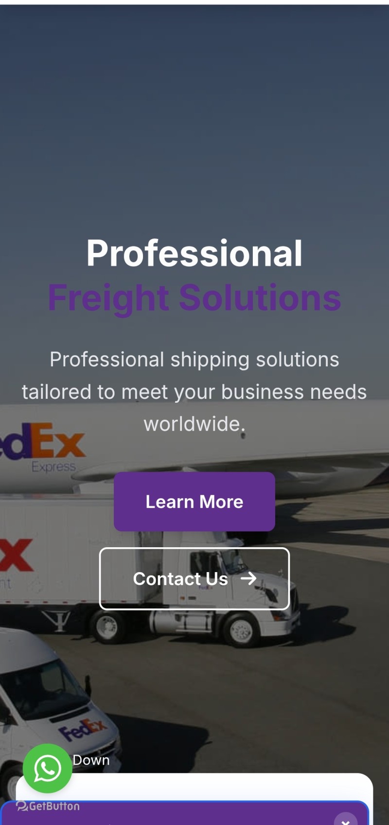 How to design FedEx courier logistics tracking website