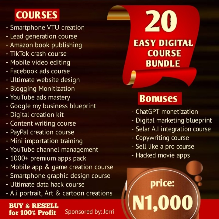 20 in 1 digital Course Bundle