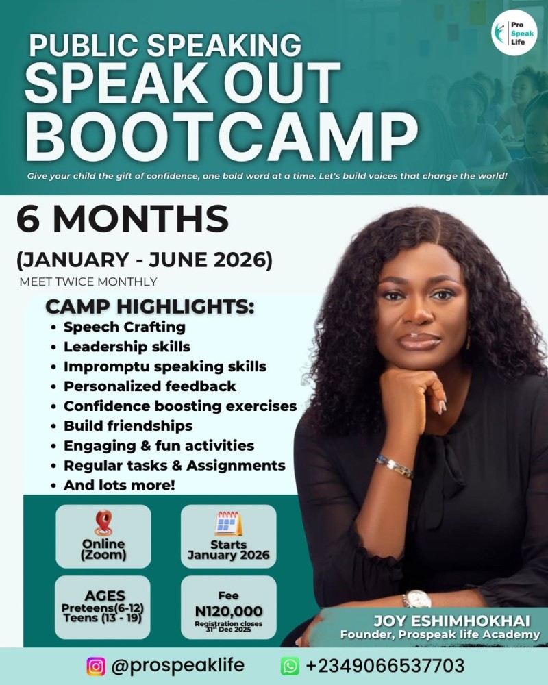 SPEAK OUT BOOT CAMP