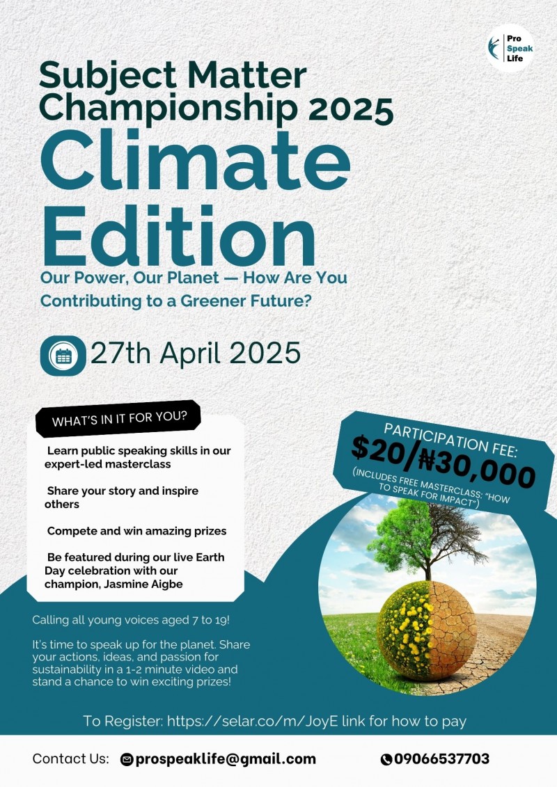 Subject Matter Championship 2025 + Free Masterclass: How to Speak for Impact