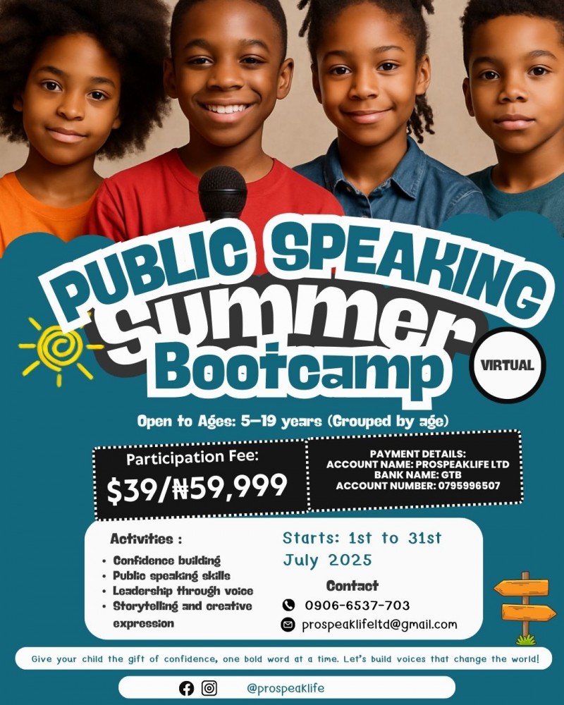 Summer Public Speaking Bootcamp