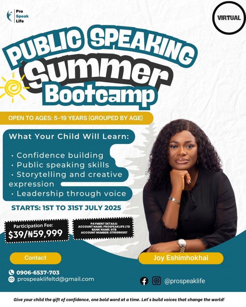 Summer Public Speaking Bootcamp