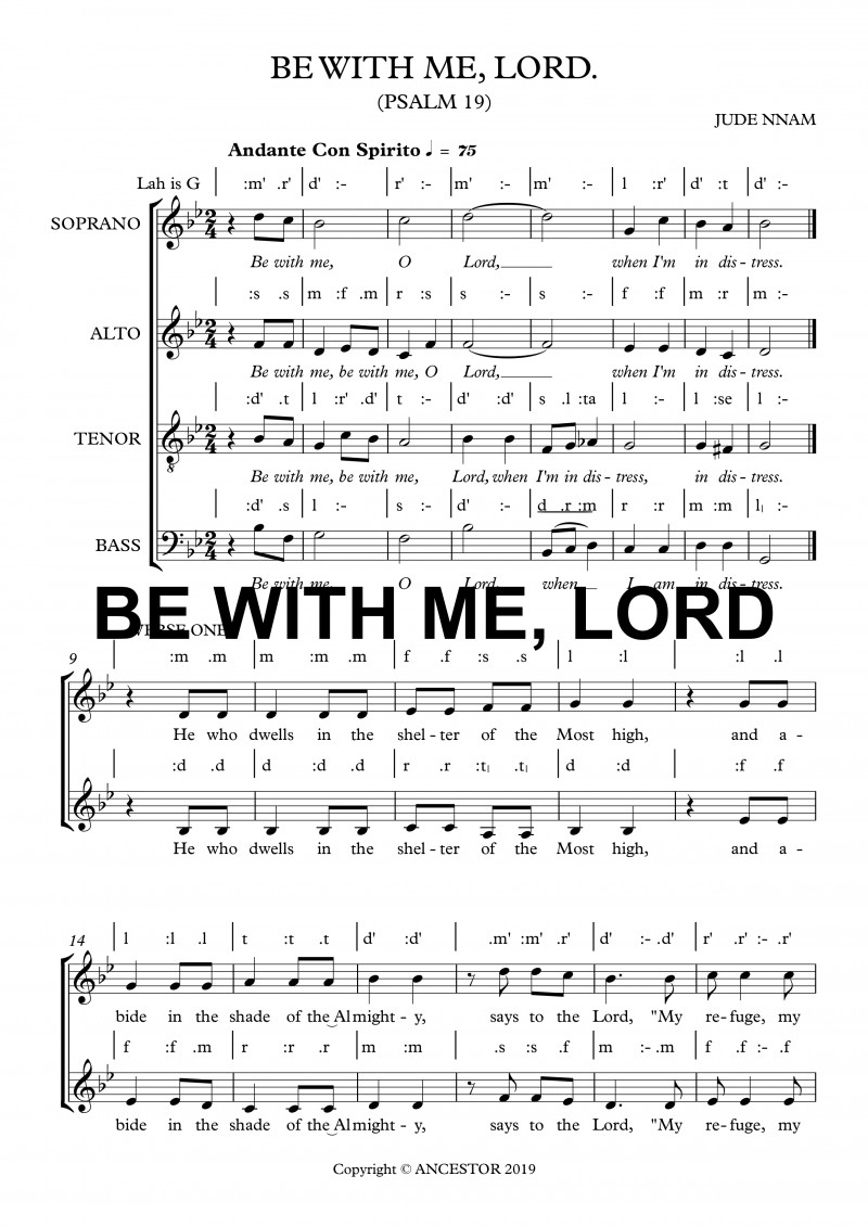 Be With Me, Lord Ps. 19
