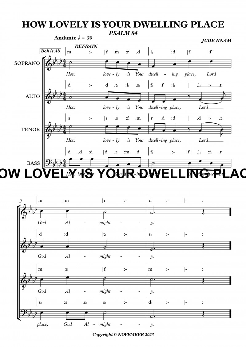 How Lovely Is Your Dwelling Place Ps. 84