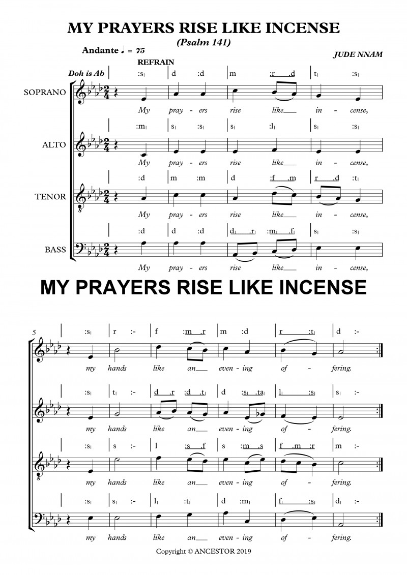 My Prayers Rise Like Incense Ps. 141