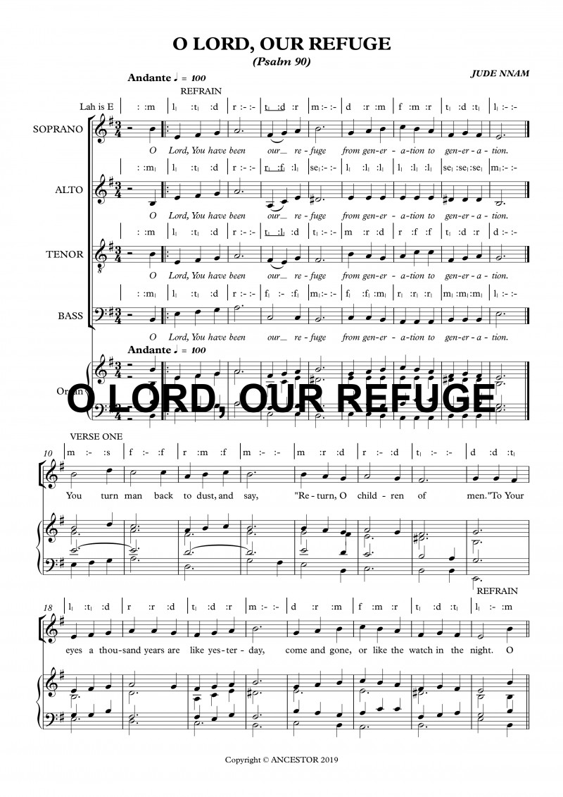 O Lord, Our Refuge Ps. 90