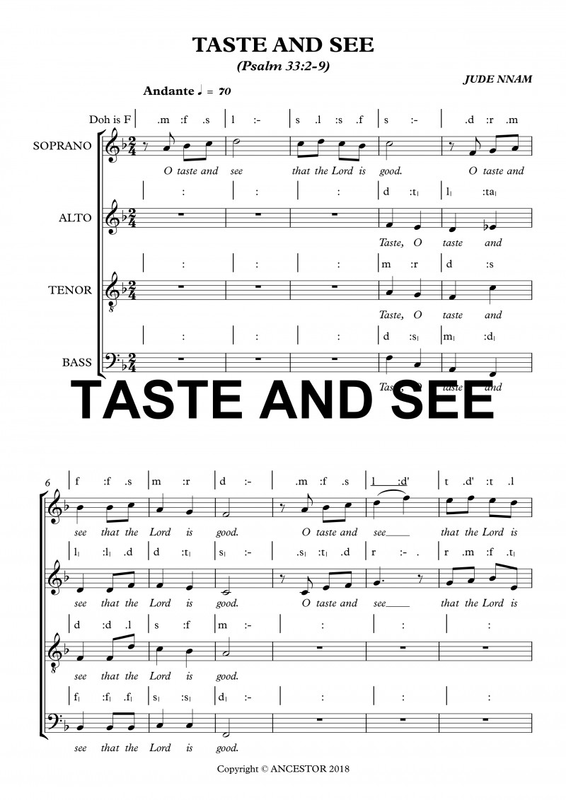 Taste And See Ps. 33