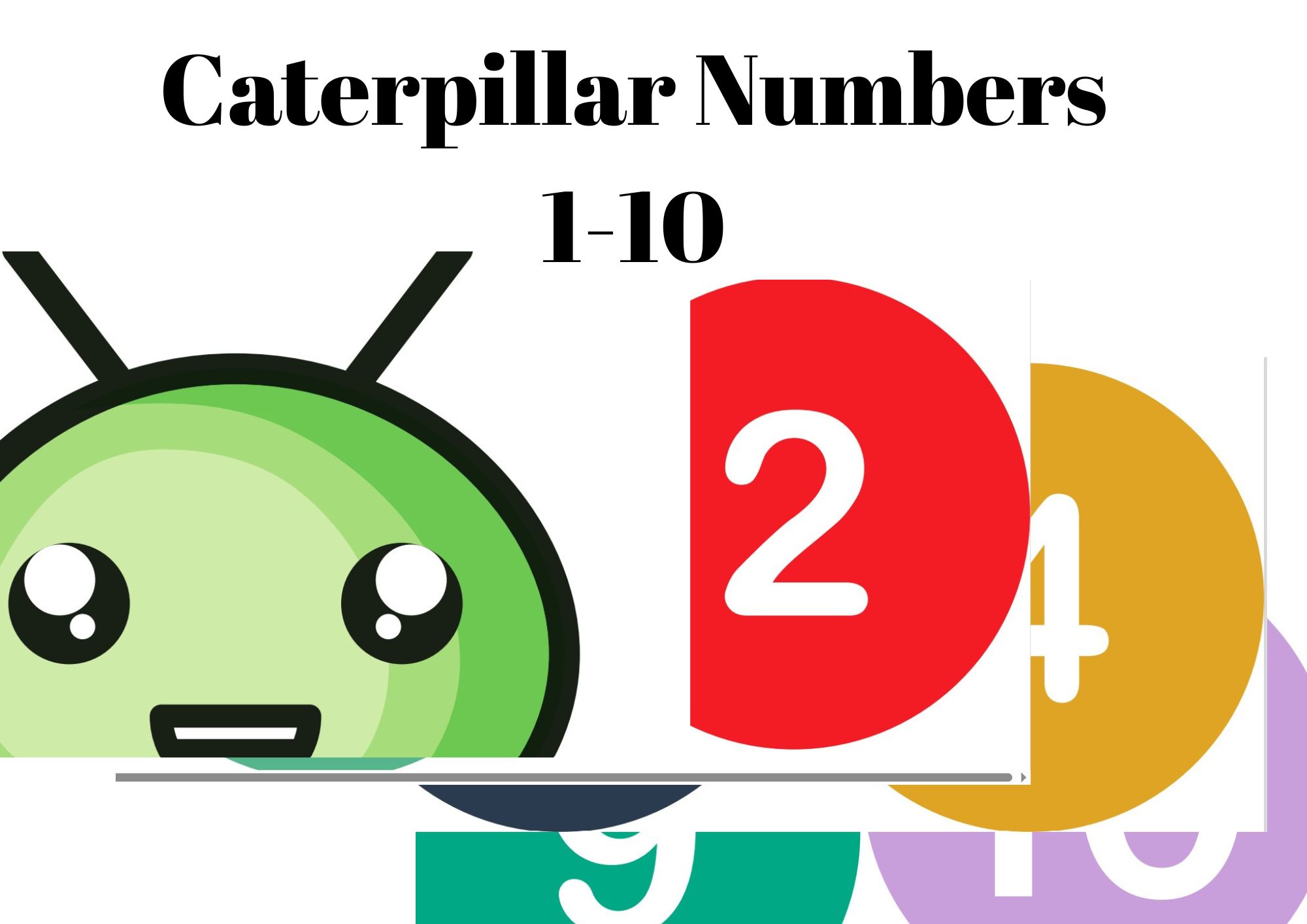 CATERPILLAR NUMBERS 1-10 DISPLAY CARDS