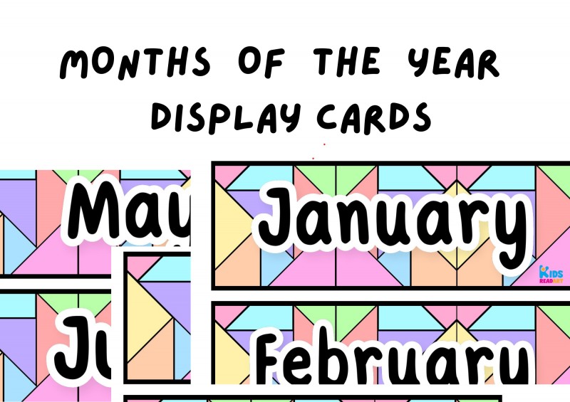MONTHS OF THE YEAR DISPLAY CARDS