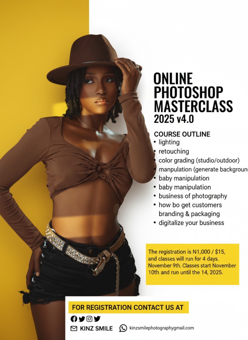 Photography lightning & Masterclass Course 2025