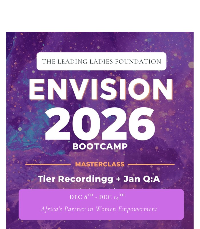 ENVISION 2026 BOOTCAMP – TIER 2 (Recordings + Jan Q&A) - Best-selling tier. Includes the full 7-day bootcamp, lifetime access to all recordings, and a January 2026 follow-up Q&A session.