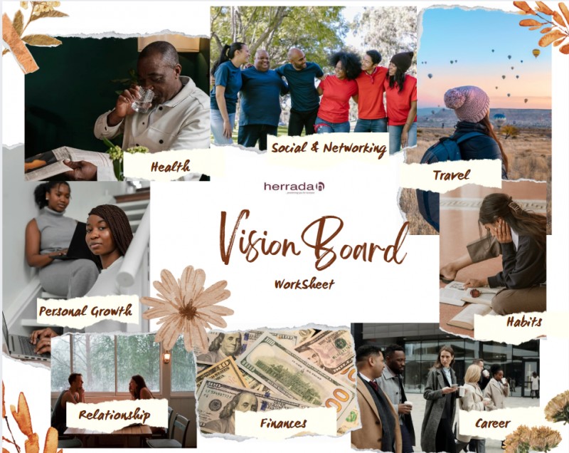 For the Goal Getters - The Ultimate Vision Board Workbook DIY Guide