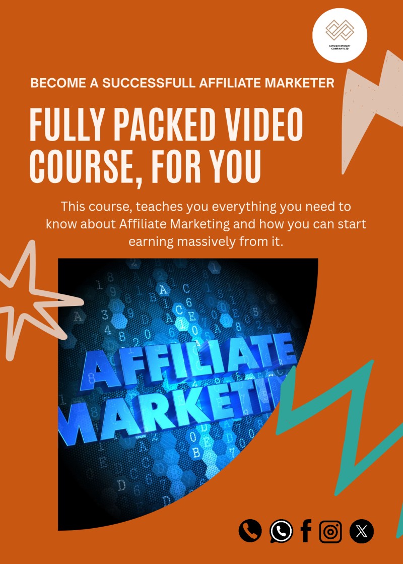 Fully Packed Video Course on How To Become a Successfull Affiliate Marketer