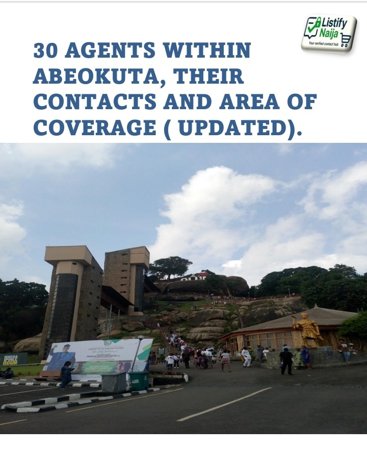 30 AGENTS WITHIN ABEOKUTA, THEIR CONTACTS AND AREA OF COVERAGE
