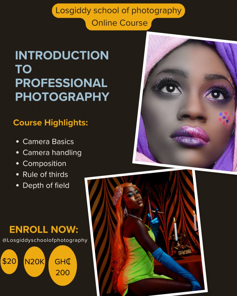 Introduction to professional photography by Losgiddy School of Photography