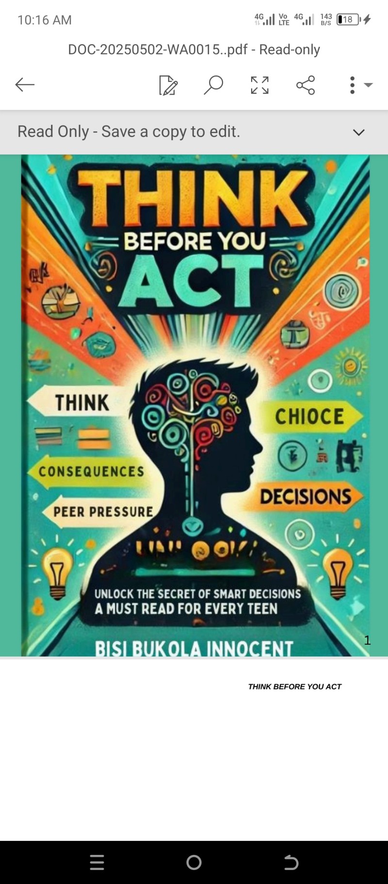 Think before you act