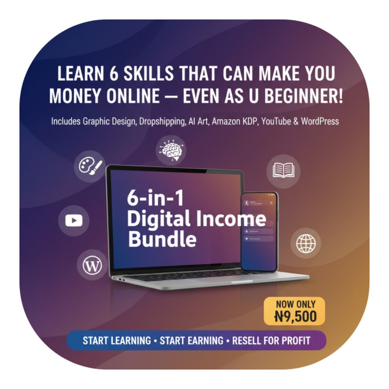 6-in-1 Digital Income Bundle (Make Money Online)