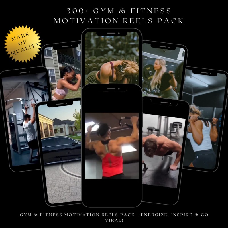 💪 Gym & Fitness Motivation Reels Pack – Energize, Inspire & Go Viral!