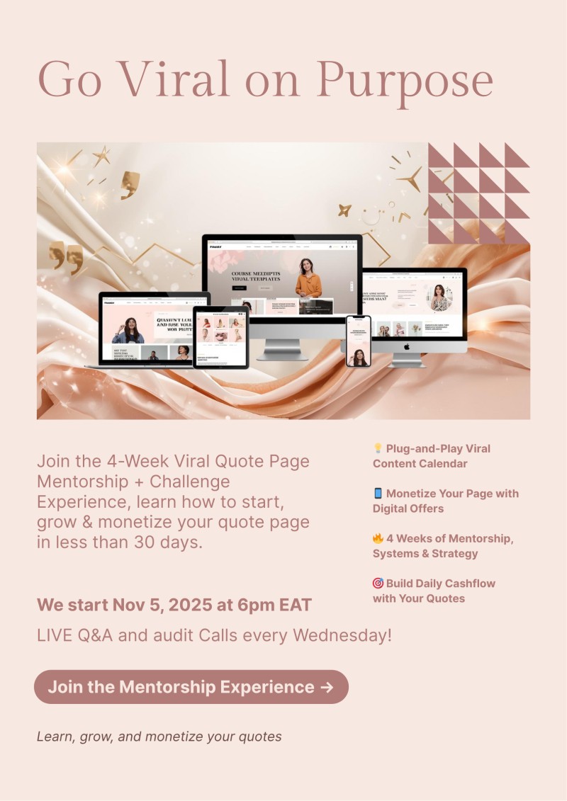 💥 The 4-Week Viral Quote Page Mentorship + Challenge Experience 🔥