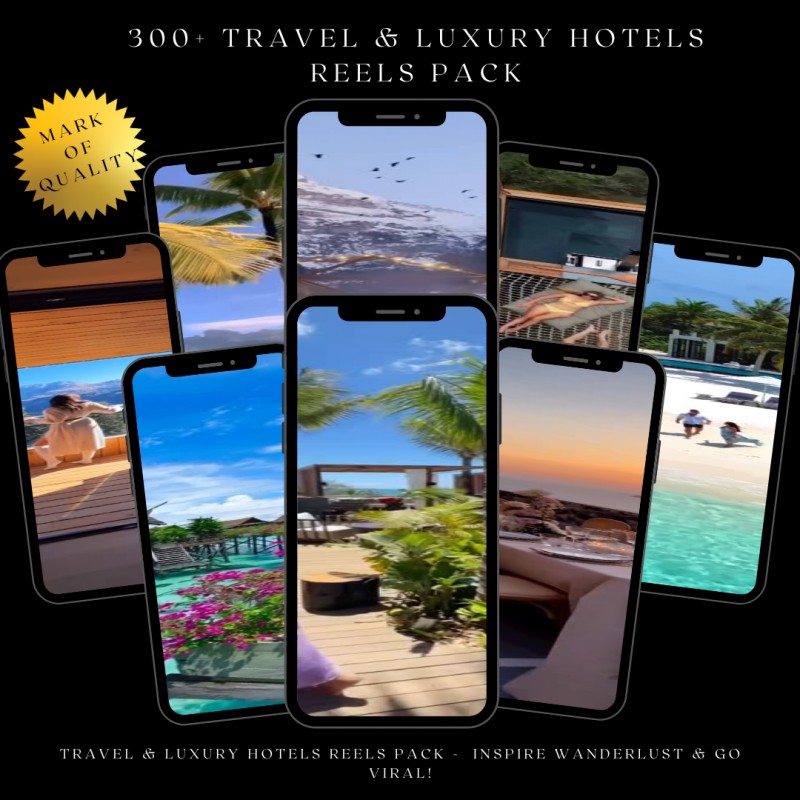 ✈️ Travel & Luxury Hotels Reels Pack – Inspire Wanderlust & Go Viral!