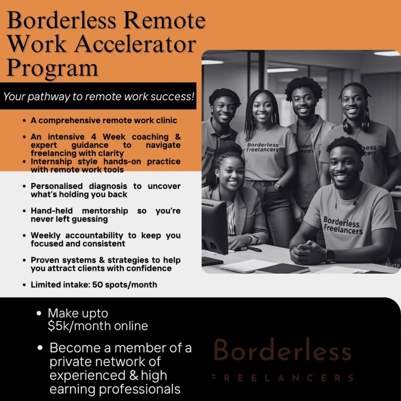 Remote Work Accelerator Program - By Borderless Freelancers