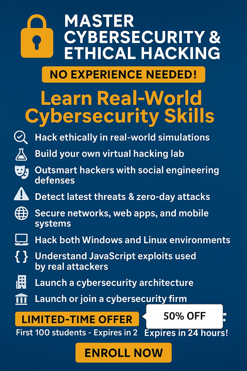 Cyber security & Ethical hacking course