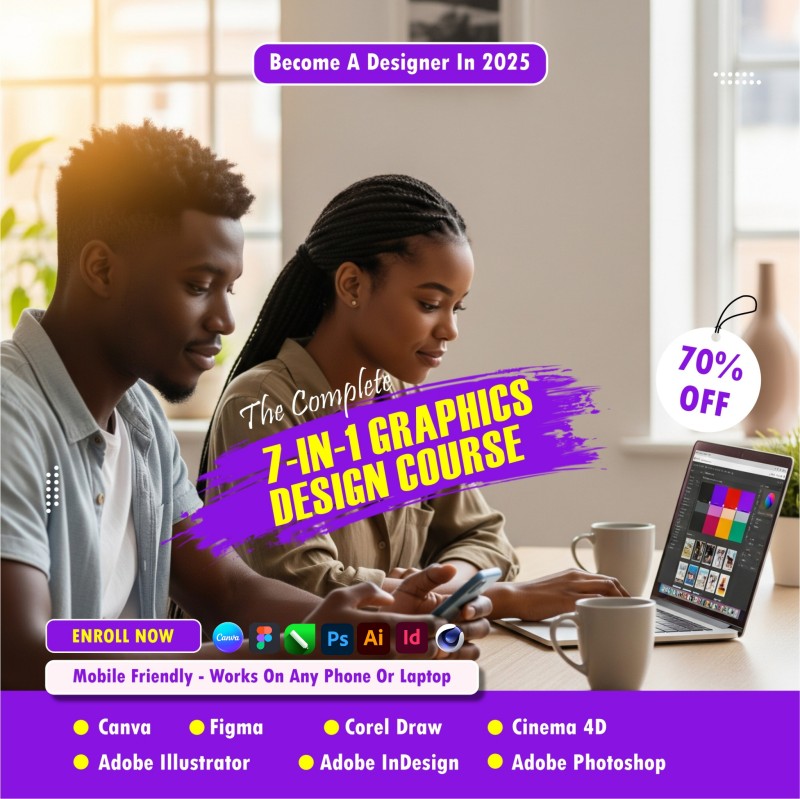 THE 7-IN-1 GRAPHICS DESIGN MASTERY BUNDLE ( CANVA TO CINEMA 4D )
