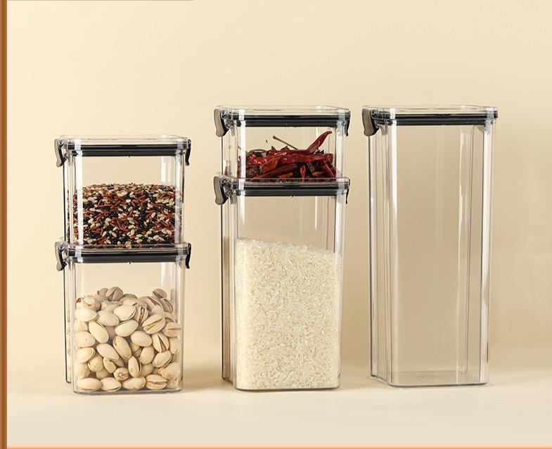 5pcs Acrylic Airtight Storage Jars