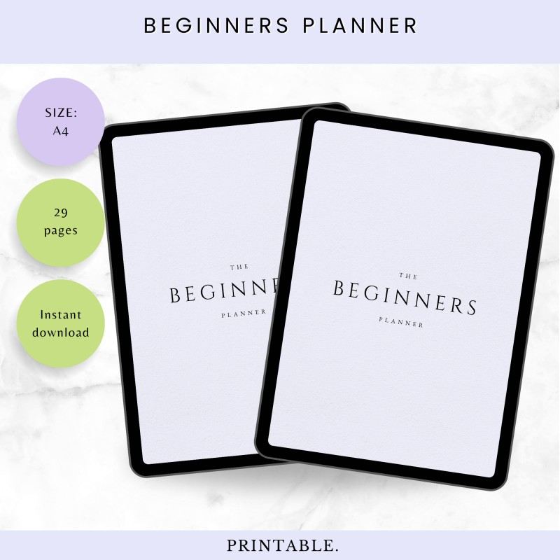 Beginners planner printable forSelf-Growth Starter |Easy Daily Habits for Beginners