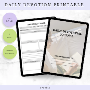 Daily devotion printable (freebie)