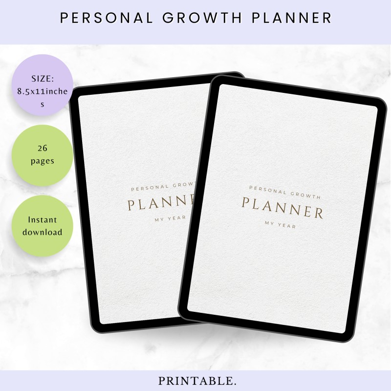 Personal growth planner printable