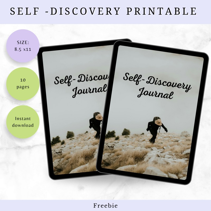 Self discovery journal printable (freebie)