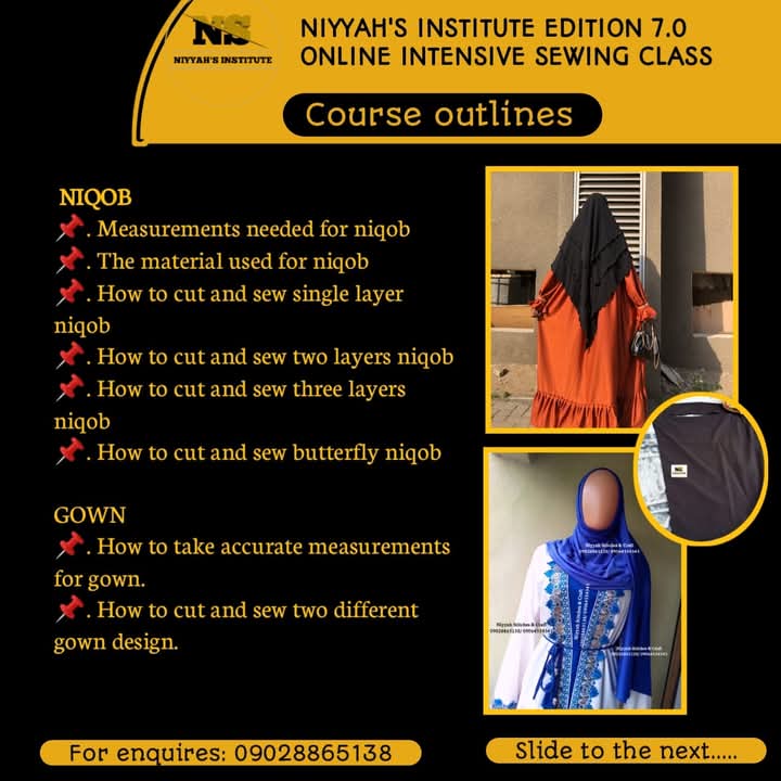 NIYYAH'S MODEST FASHION INSTITUTE MASTERCLASSES HALF PAYMENT