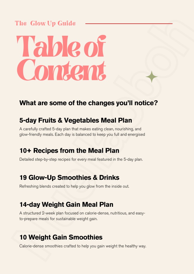 The Glow Up Guide (Weight Gain Edition)