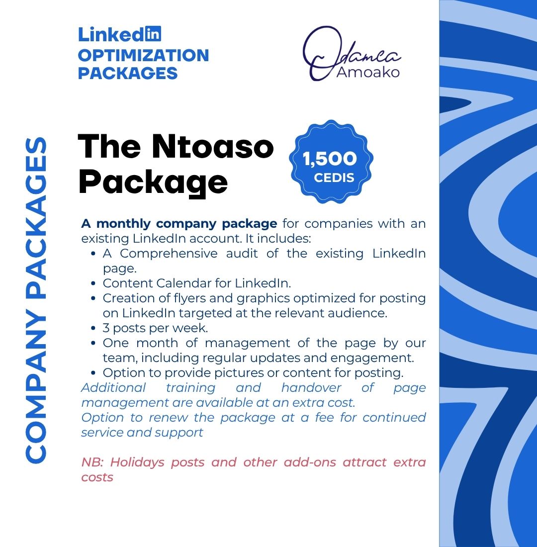 LinkedIn Ntoaso (Company) Package