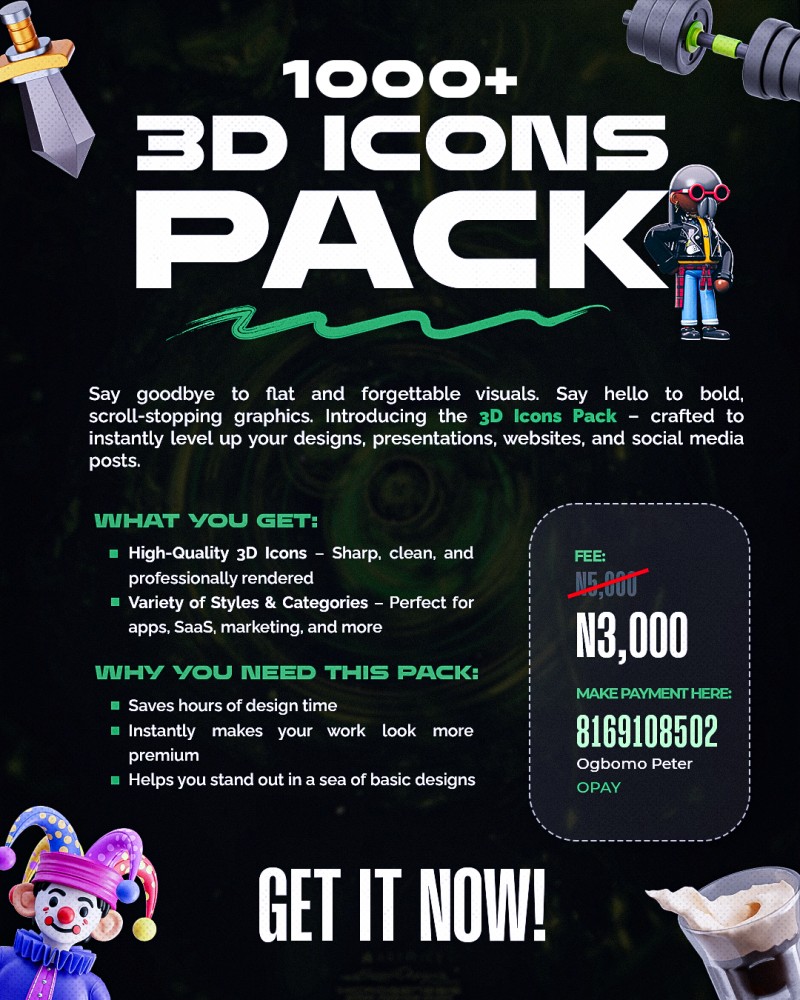 3D ICONS PACK