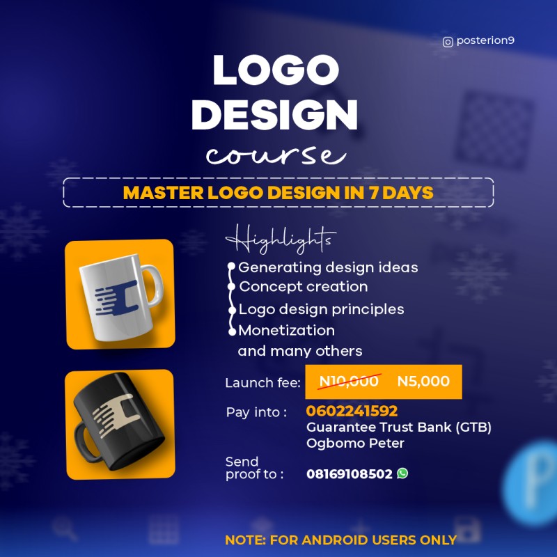 LOGO DESIGN COURSE WITH PIXELLAB