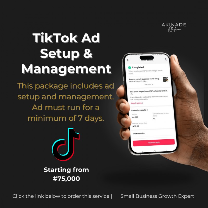TikTok Ad Setup & Management